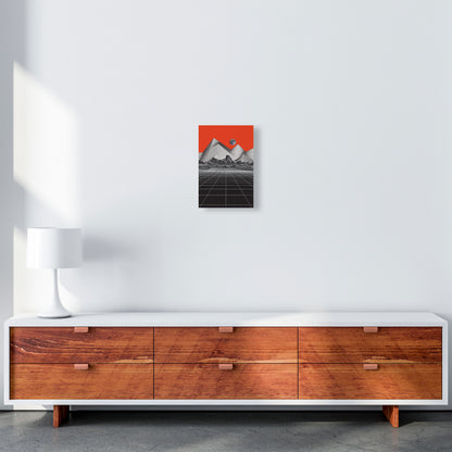Moon Rise Red Art Print by Jason Stanley A4 Canvas