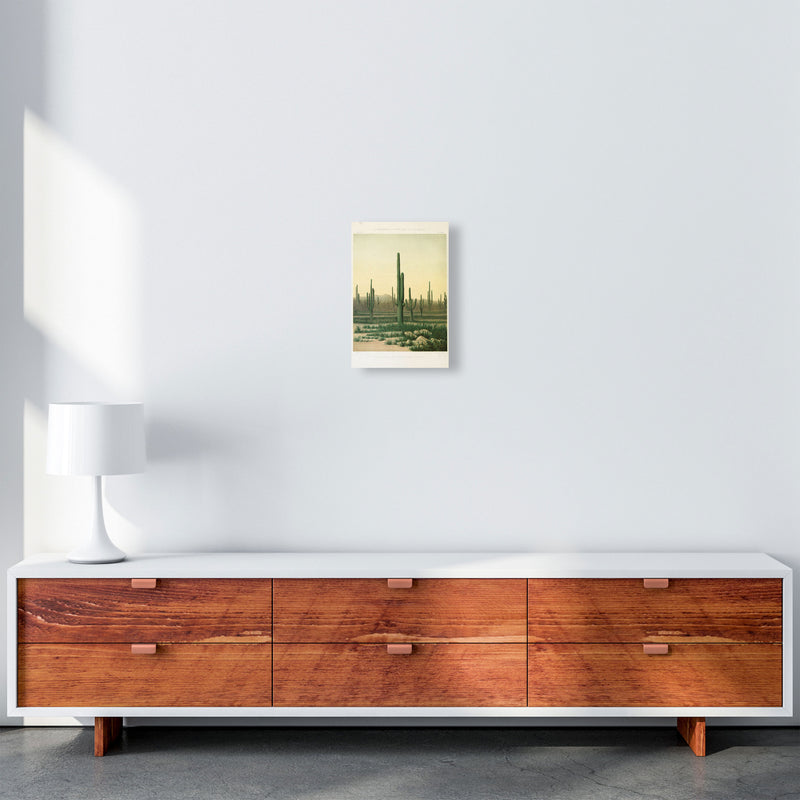 Vintage Desert Cactus Art Print by Jason Stanley A4 Canvas