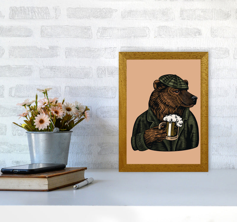 Frosty The Bear With A Frosty Beer Art Print by Jason Stanley A4 Print Only