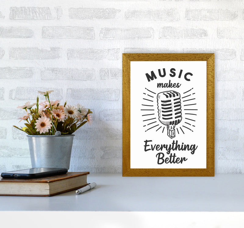 Music Makes Everything Better Art Print by Jason Stanley A4 Print Only
