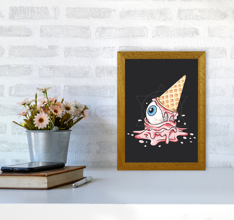 Strawberry Eyeball Icecream Art Print by Jason Stanley A4 Print Only