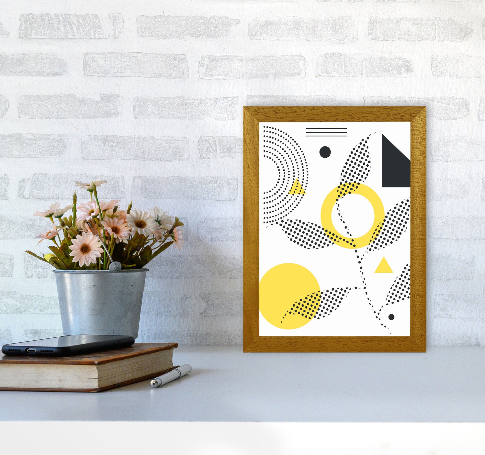 Abstract Halftone Shapes 2 Art Print by Jason Stanley A4 Print Only