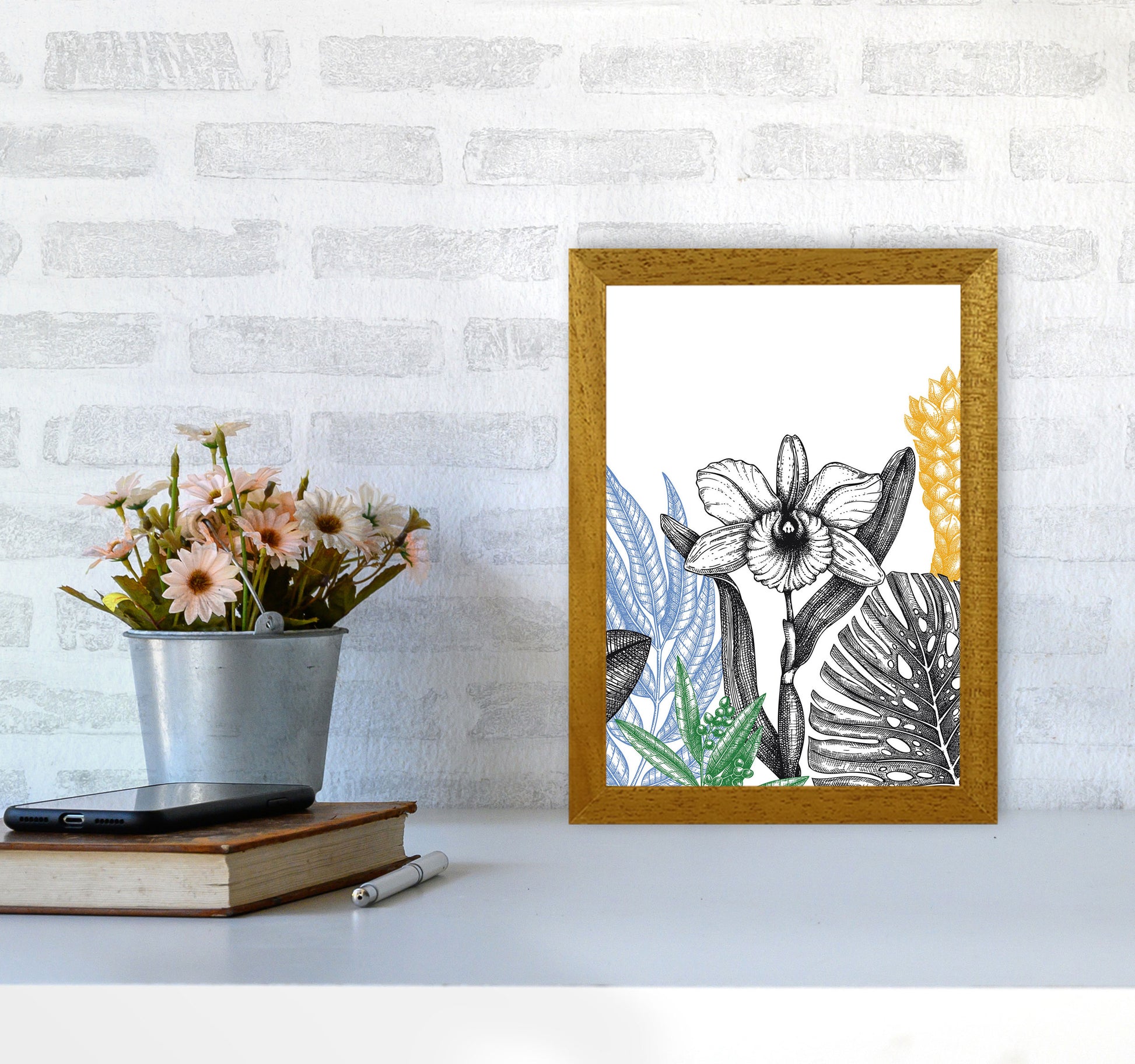 Minimalist Flower Vibes Art Print by Jason Stanley A4 Print Only