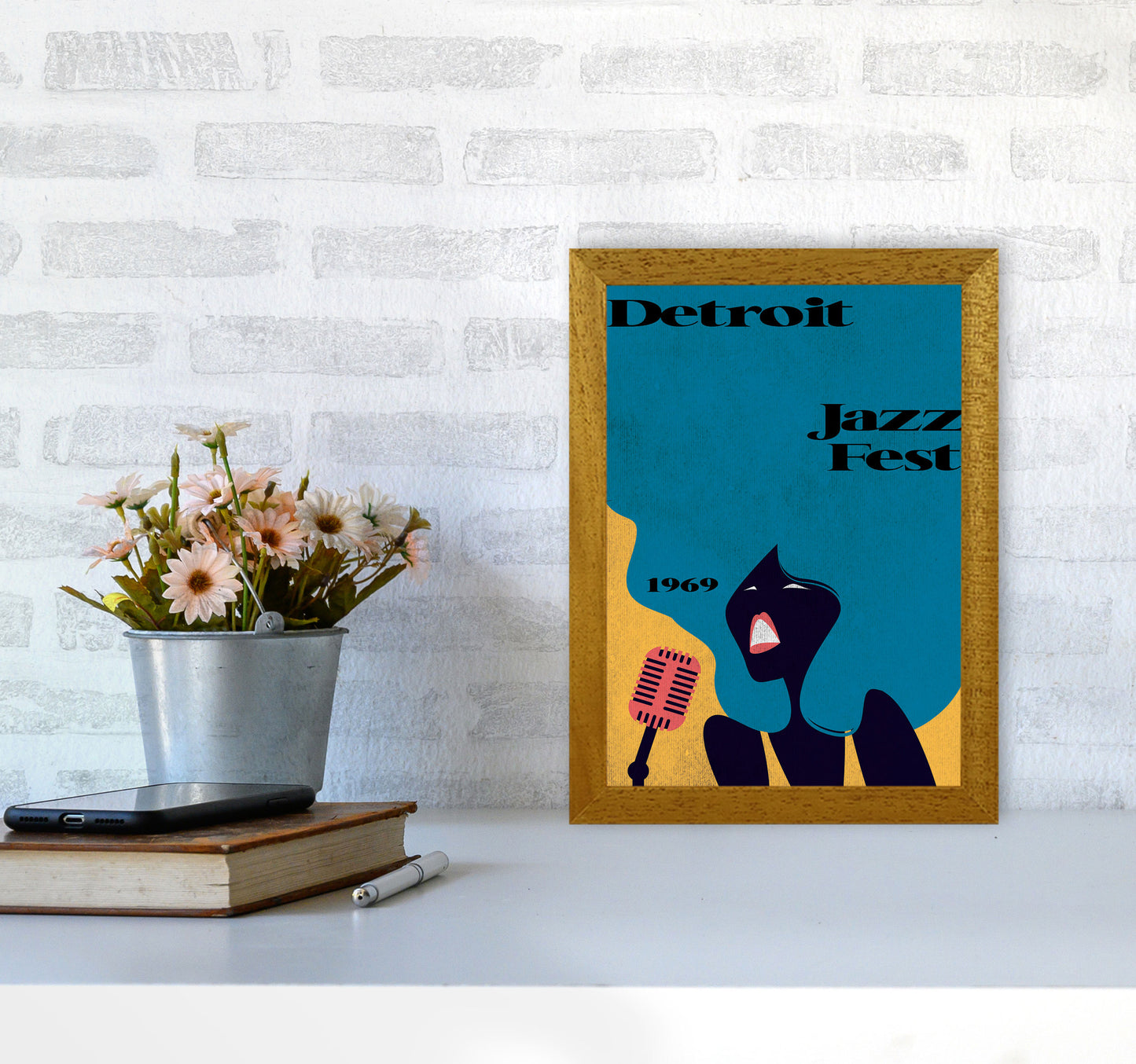 Detroit Jazz Fest 1969 Art Print by Jason Stanley A4 Print Only