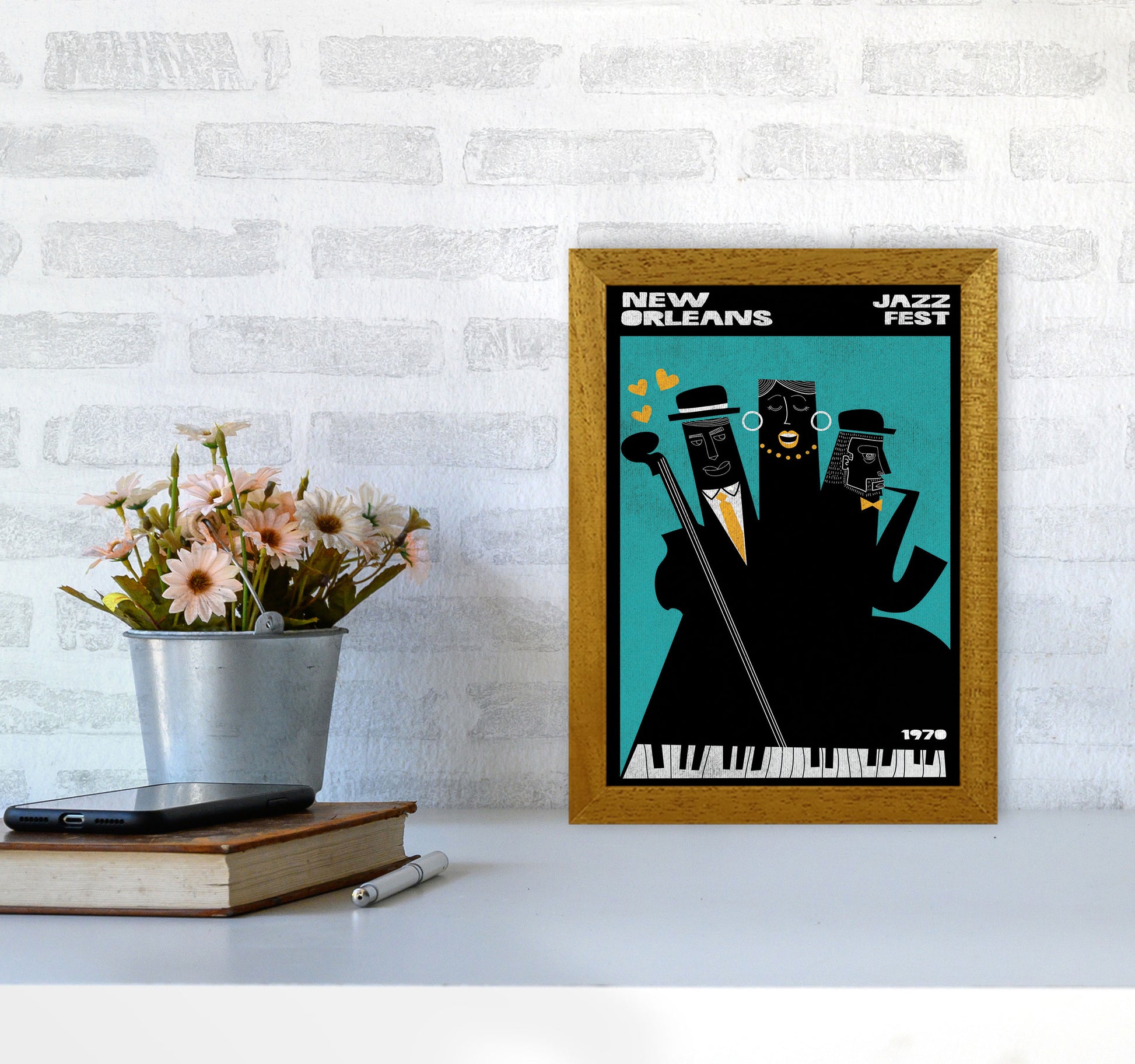 New Orleans Jazz Fest Art Print by Jason Stanley A4 Print Only