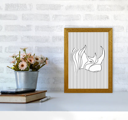 Line Drawing Rhino Art Print by Jason Stanley A4 Print Only