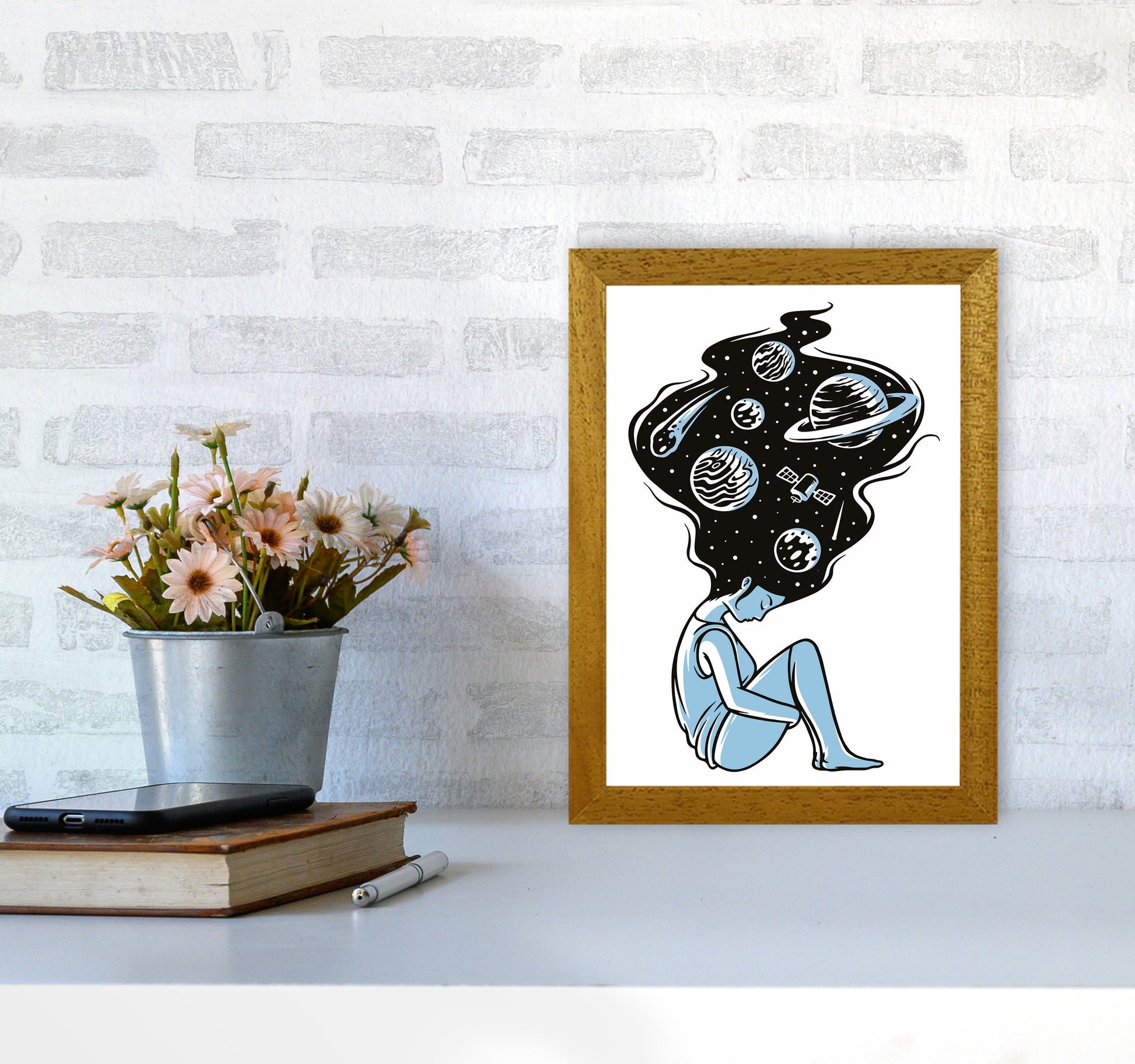Head In The Clouds Art Print by Jason Stanley A4 Print Only