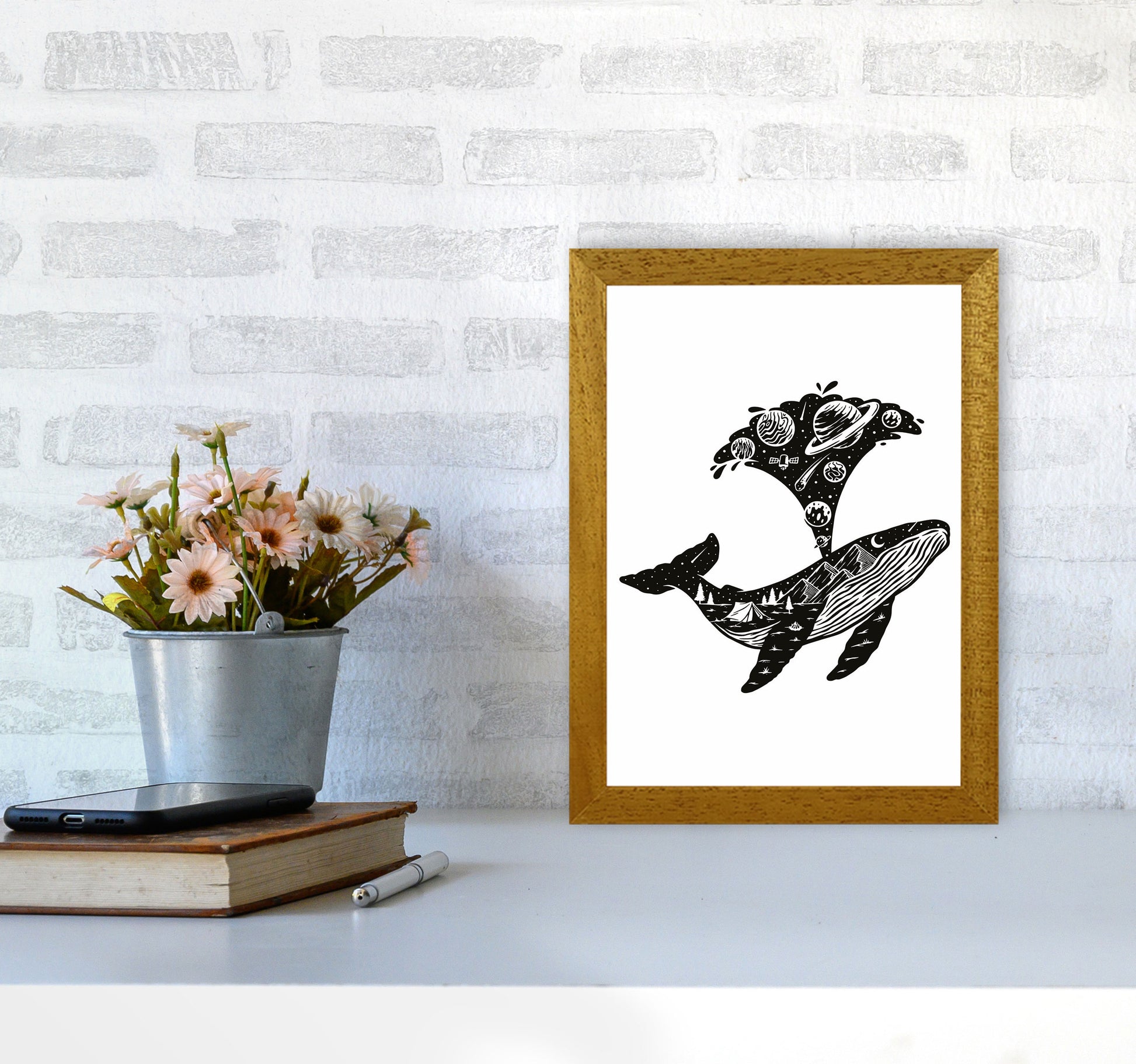 Humpback Universe Art Print by Jason Stanley A4 Print Only