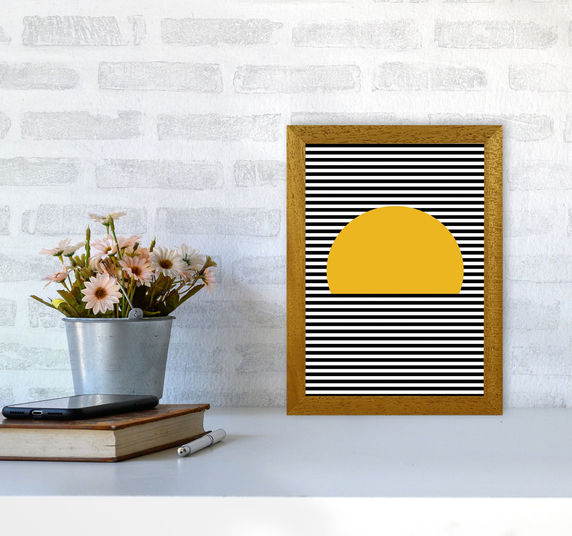 Sunset Line Art Art Print by Jason Stanley A4 Print Only