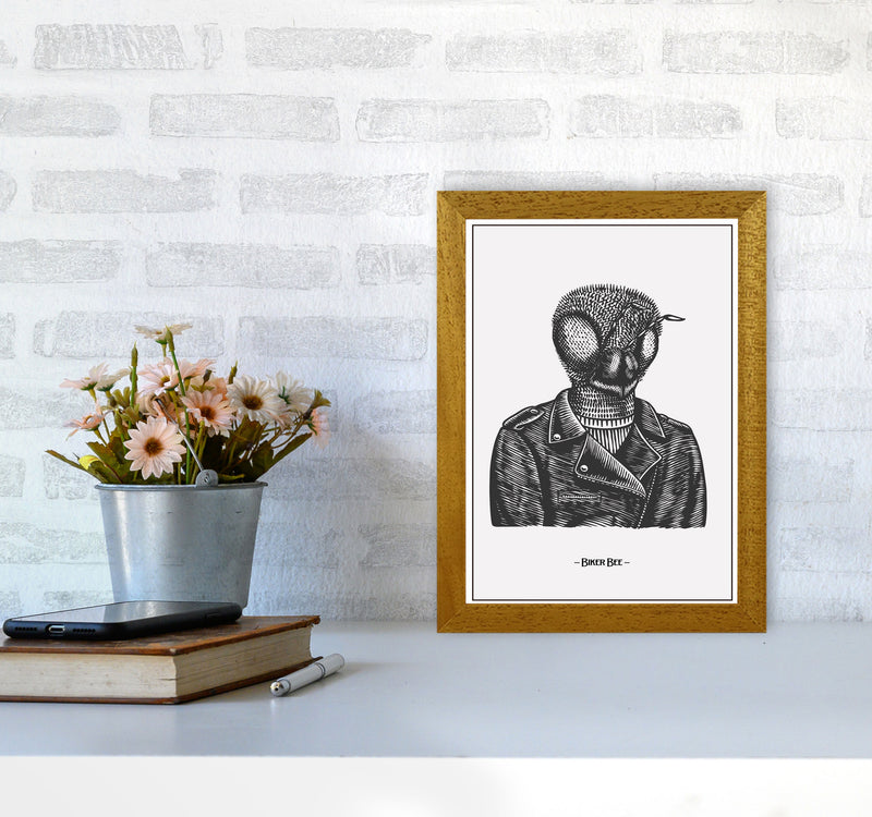 The Biker Bee Art Print by Jason Stanley A4 Print Only