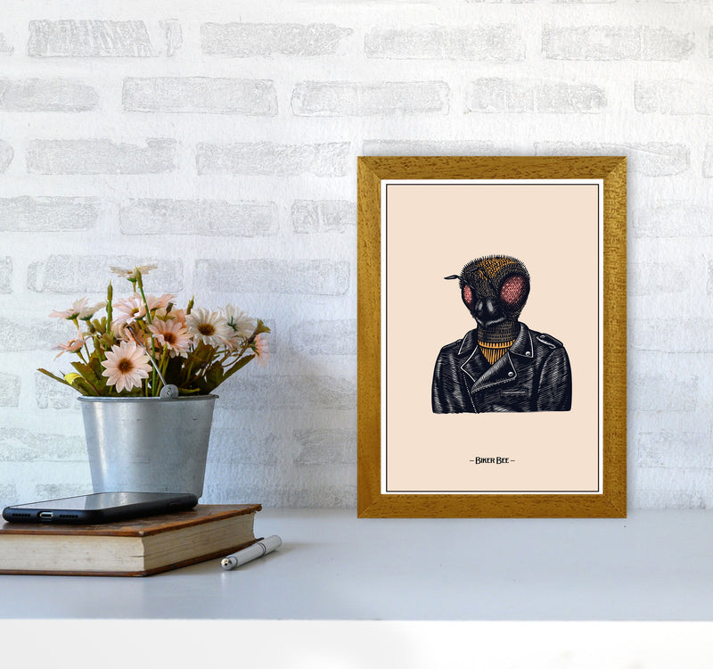 Biker Bee Art Print by Jason Stanley A4 Print Only