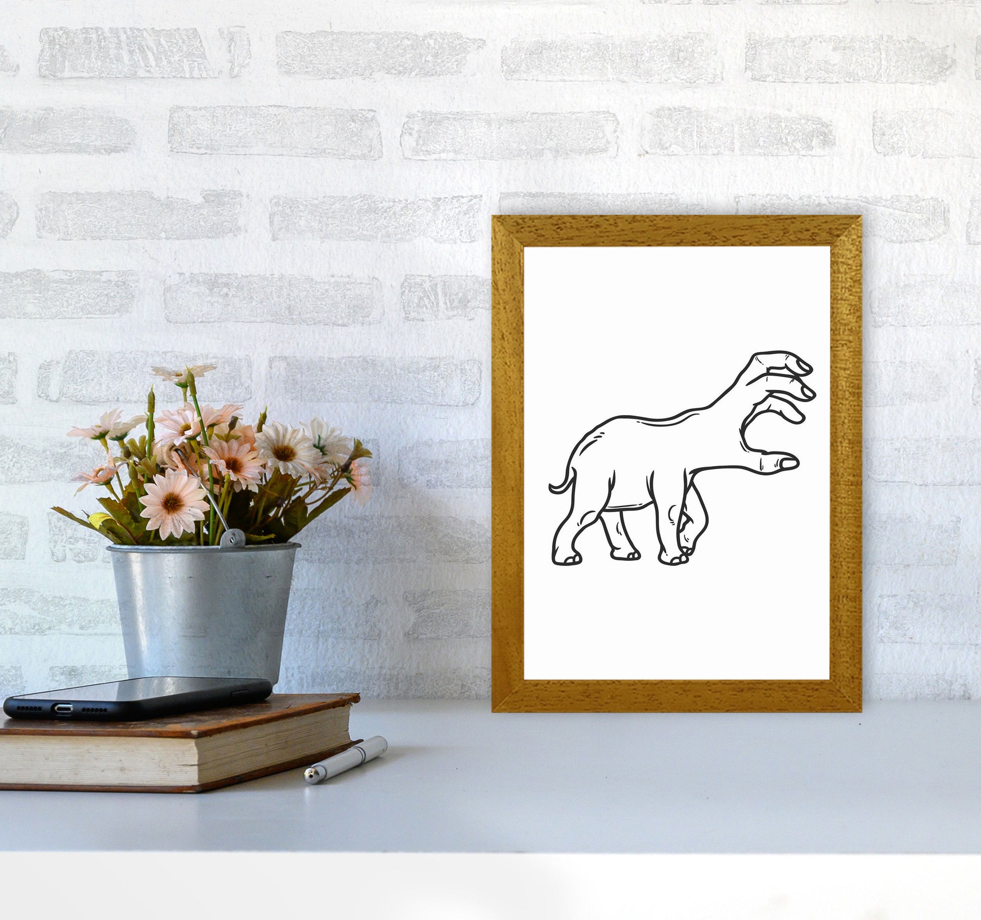 Hand-Head Art Print by Jason Stanley A4 Print Only