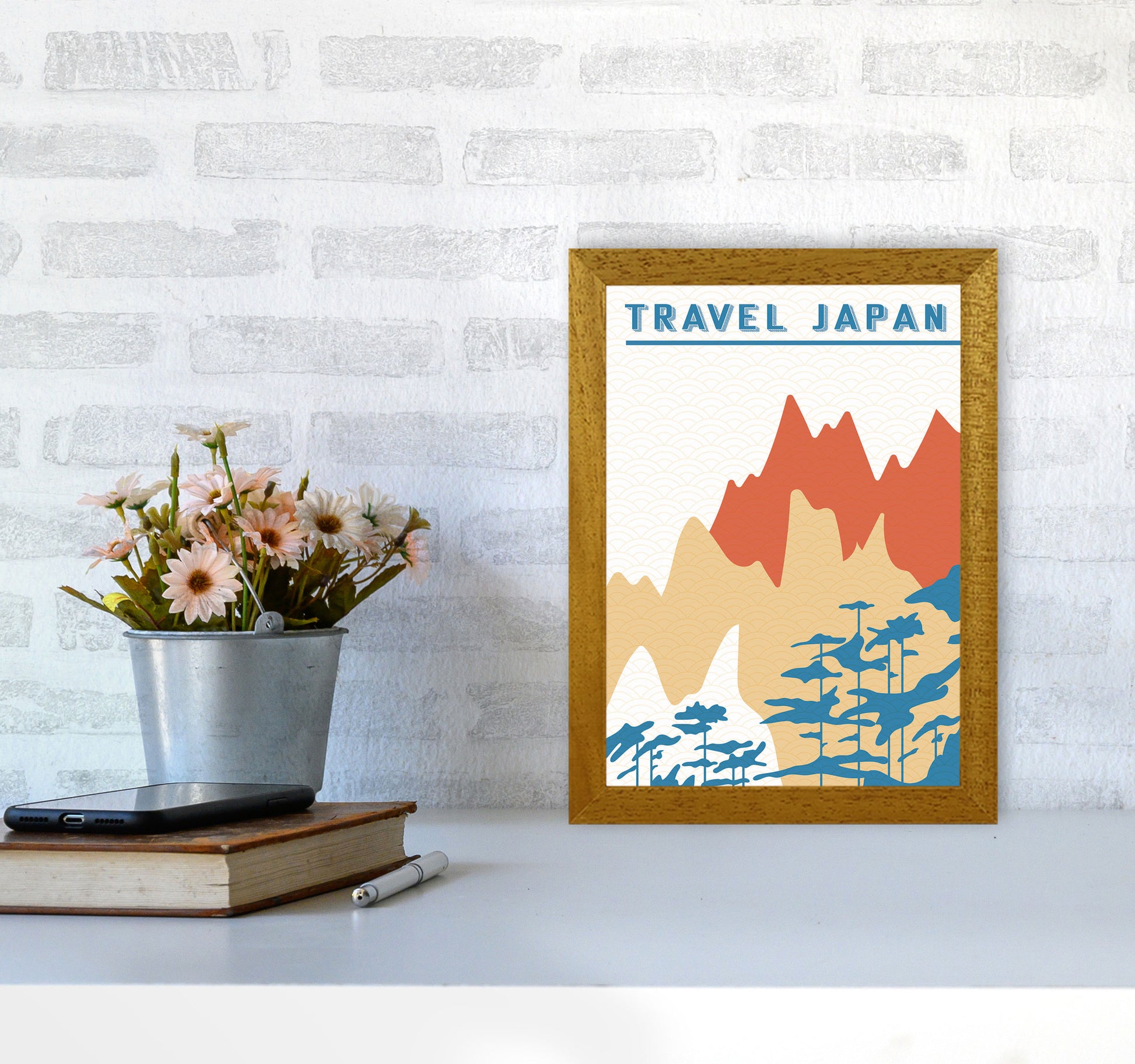 Traval Japan Minimilism III Art Print by Jason Stanley A4 Print Only