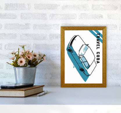 Travel Cuba Blue Art Print by Jason Stanley A4 Print Only