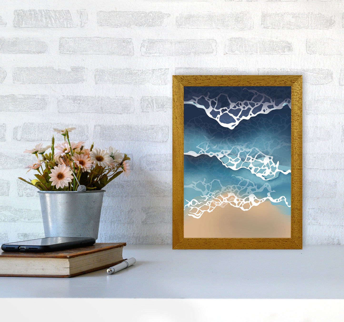 Ocean Waves Art Print by Jason Stanley A4 Print Only