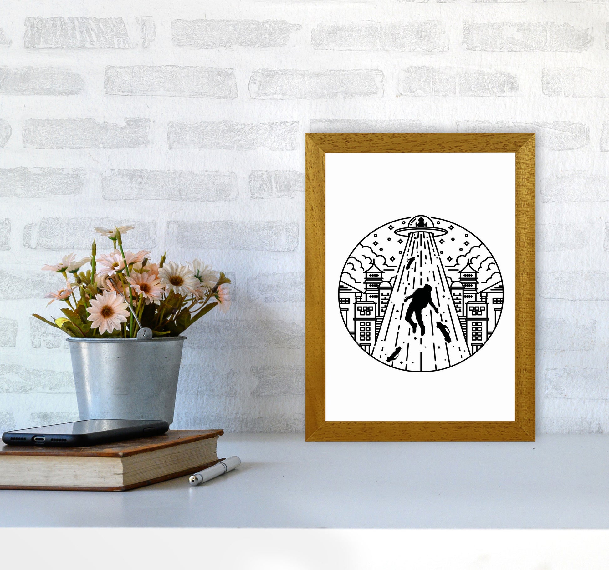 Alien Invasion Art Print by Jason Stanley A4 Print Only