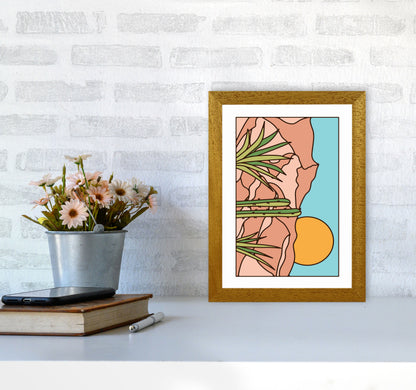 Minimal Desert Sunset Landscape Art Print by Jason Stanley A4 Print Only