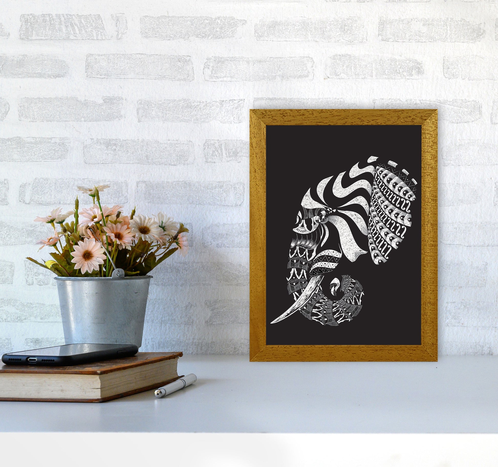Ornate Elephant II Art Print by Jason Stanley A4 Print Only