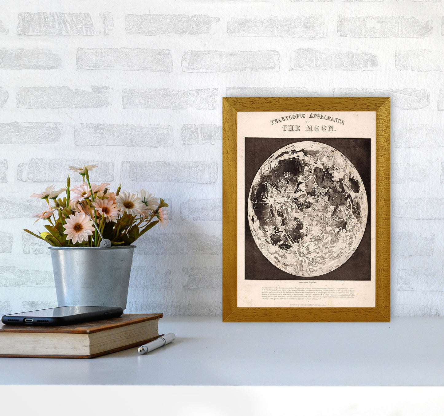 Telescopic Appearance Of The Moon Art Print by Jason Stanley A4 Print Only