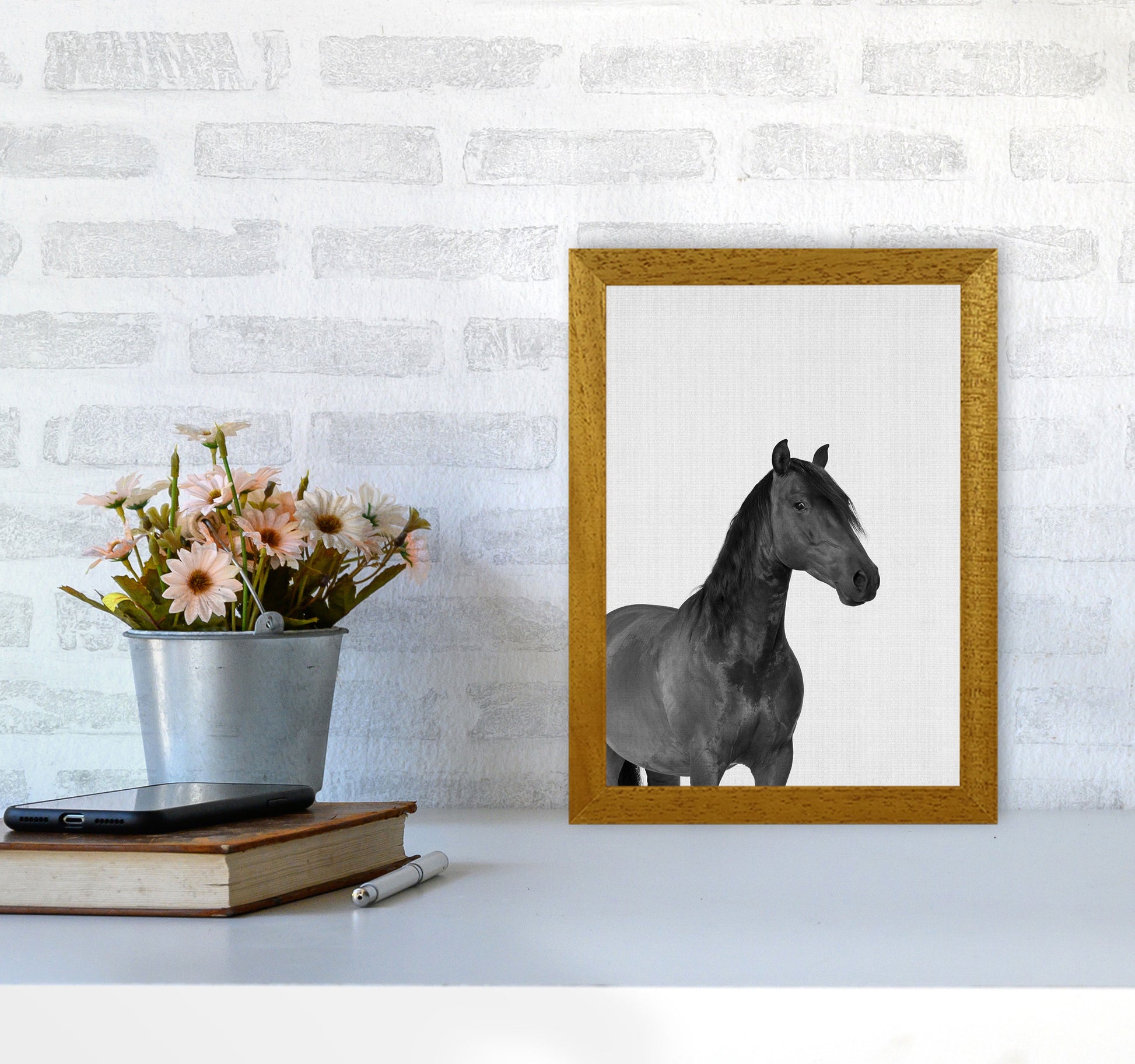 The Dark Horse Rides At Night Art Print by Jason Stanley A4 Print Only