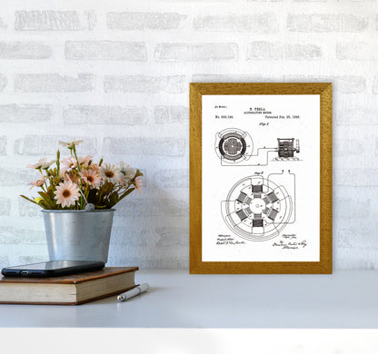 Tesla Alternating Motor Patent Art Print by Jason Stanley A4 Print Only