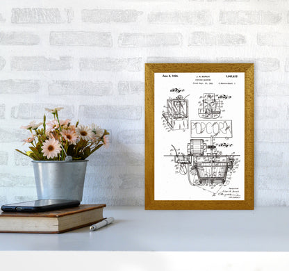 Popcorn Machine Patent 2 Art Print by Jason Stanley A4 Print Only