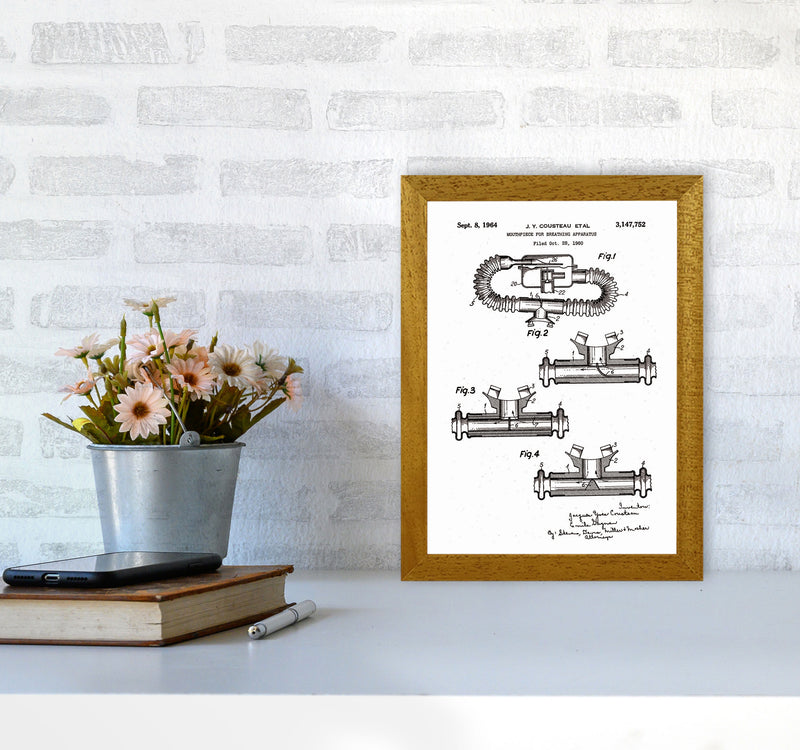 Diving Apparatus Patent Art Print by Jason Stanley A4 Print Only