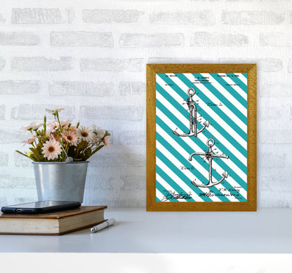 Anchor Patent Side Stripe Art Print by Jason Stanley A4 Print Only