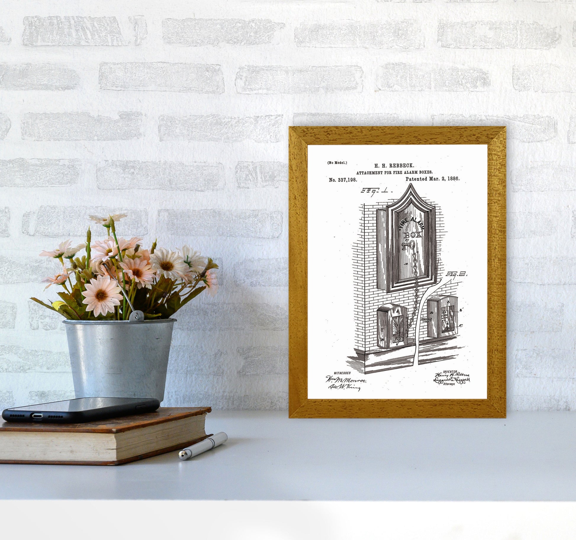 Fire Alarm Box Patent Art Print by Jason Stanley A4 Print Only