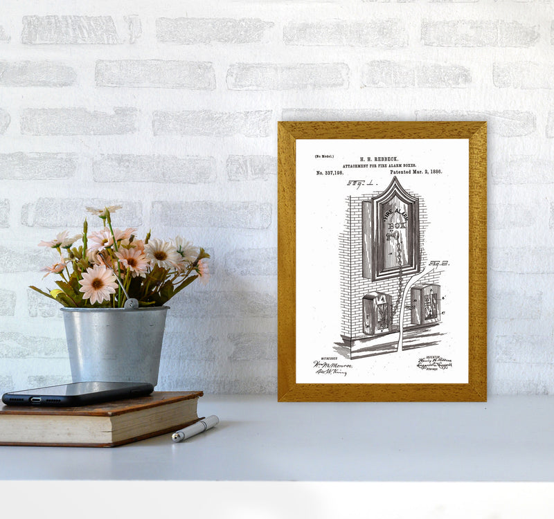 Fire Alarm Box Patent Art Print by Jason Stanley A4 Print Only