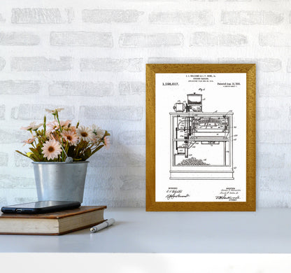 Popcorn Machine Patent Art Print by Jason Stanley A4 Print Only