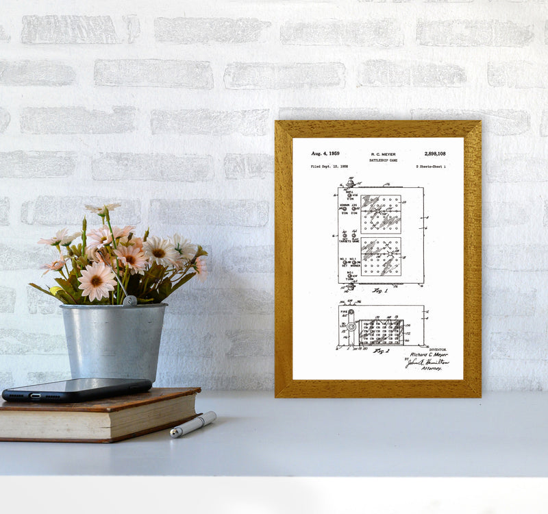 Battleship Game Patent Art Print by Jason Stanley A4 Print Only