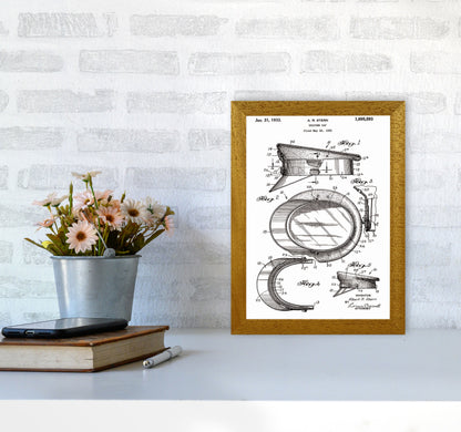 Police Man Hat Patent Art Print by Jason Stanley A4 Print Only