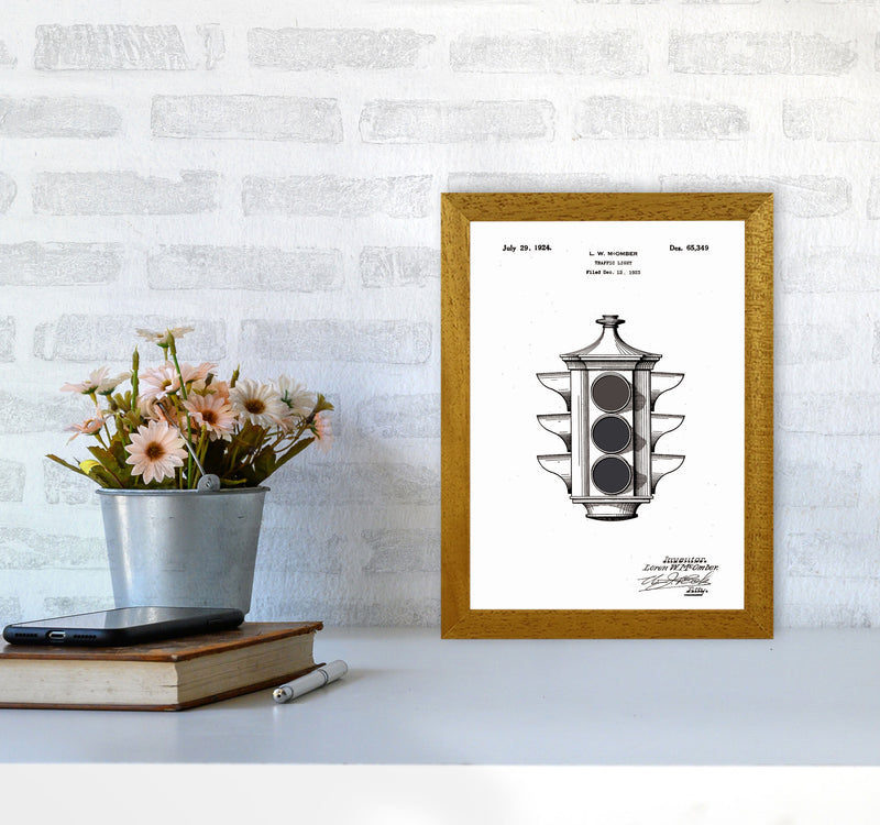 Traffic Light Patent Art Print by Jason Stanley A4 Print Only