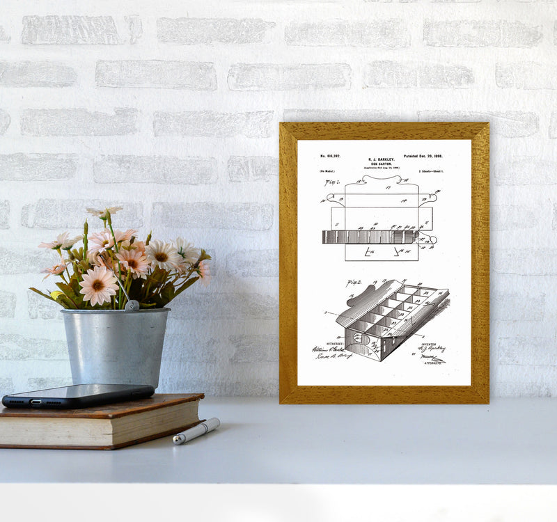Egg Carton Patent Art Print by Jason Stanley A4 Print Only