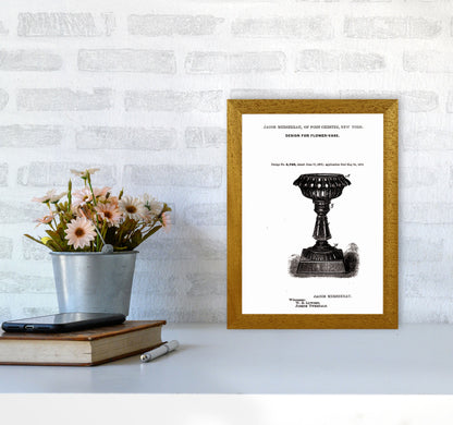 Flower Vase Patent Art Print by Jason Stanley A4 Print Only