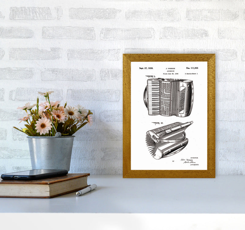 Accordian Patent Art Print by Jason Stanley A4 Print Only