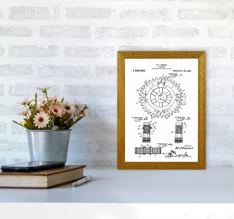 Cogwheel Patent Art Print by Jason Stanley A4 Print Only