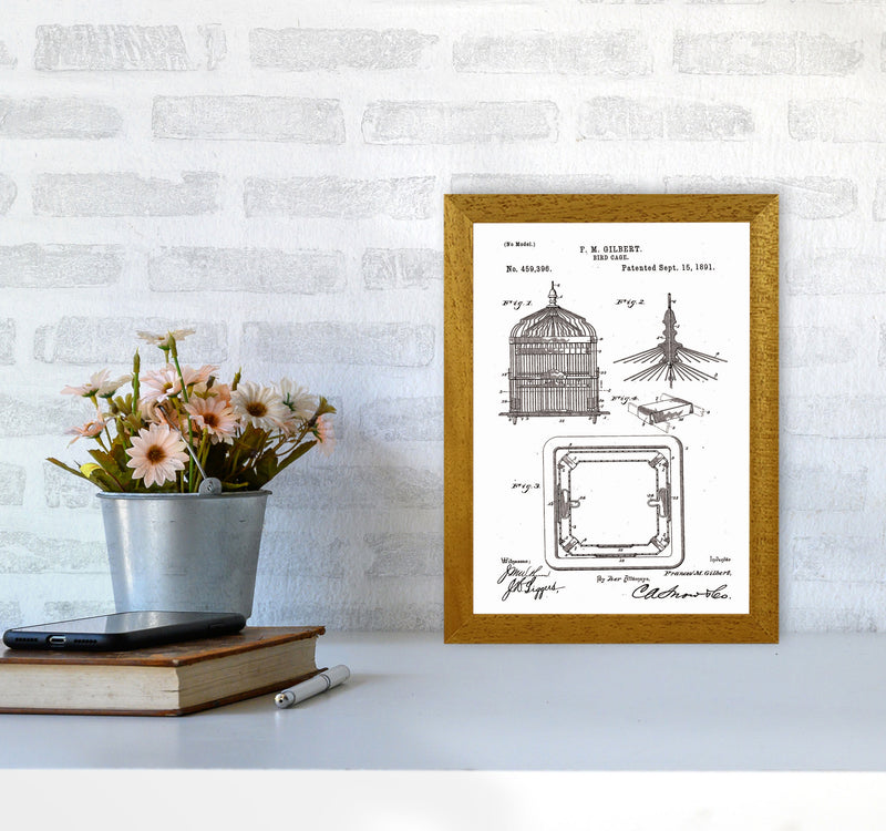 Bird Cage Patent Art Print by Jason Stanley A4 Print Only