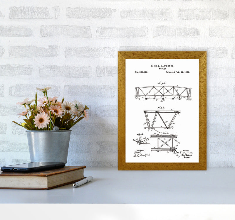 Bridge Patent Art Print by Jason Stanley A4 Print Only