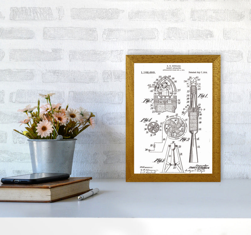 Rocket Patent Art Print by Jason Stanley A4 Print Only