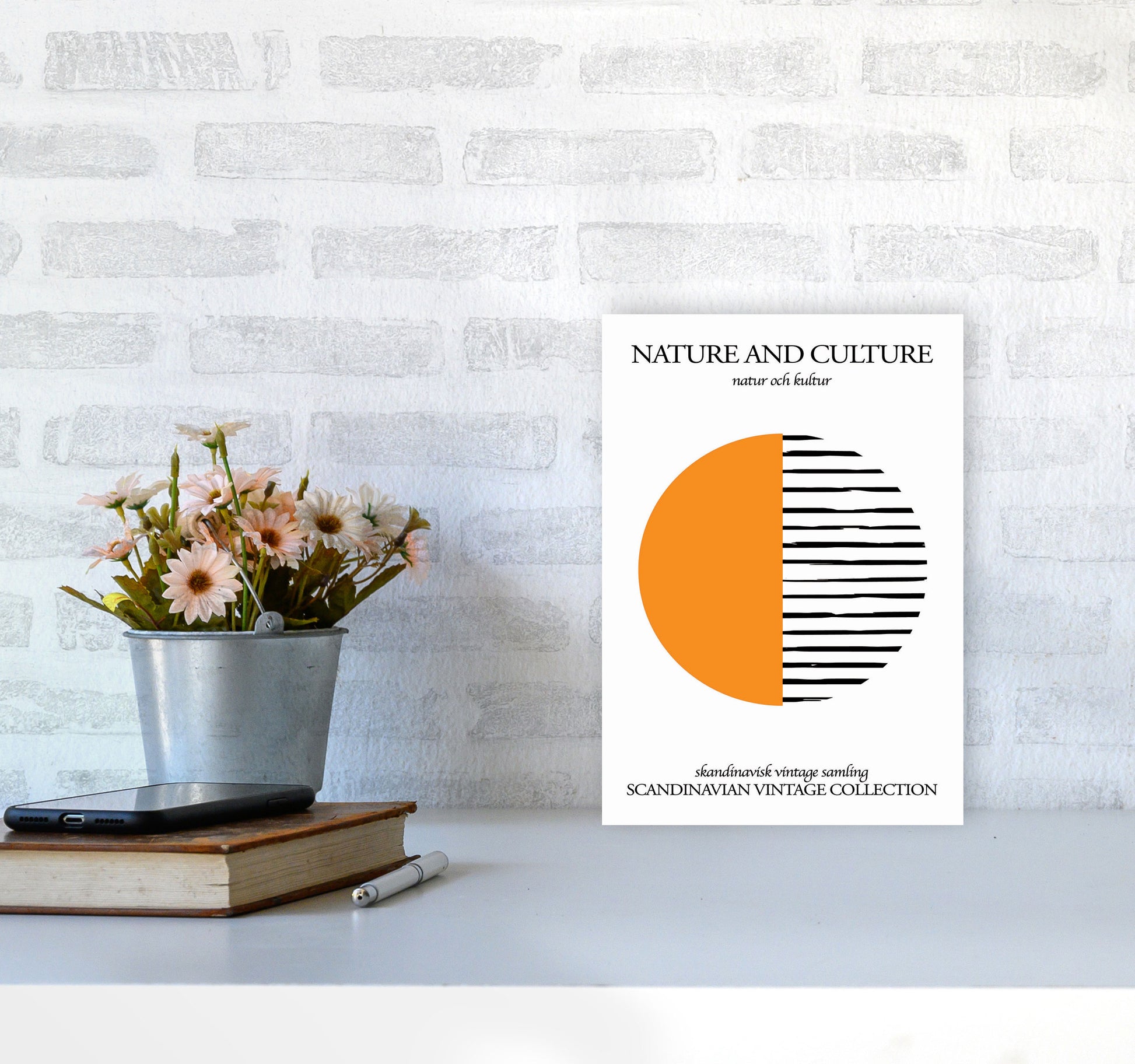 Nature And Culture Scandinavian Collection II Art Print by Jason Stanley A4 Black Frame