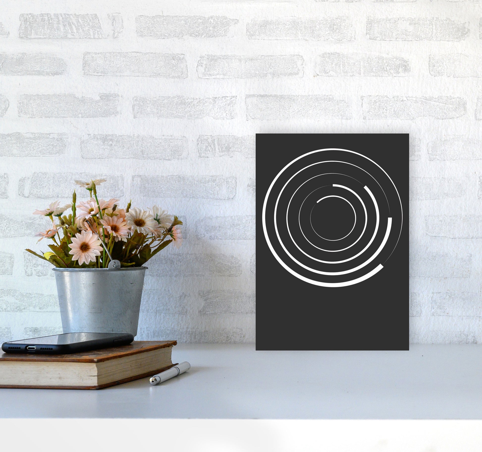 Minimal Geometric Series - 28 Art Print by Jason Stanley A4 Black Frame