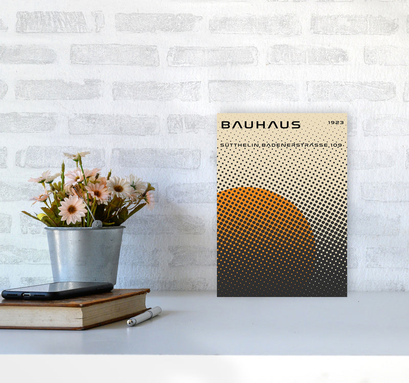 Bauhaus Geometric Yellow Vibe Art Print by Jason Stanley A4 Black Frame