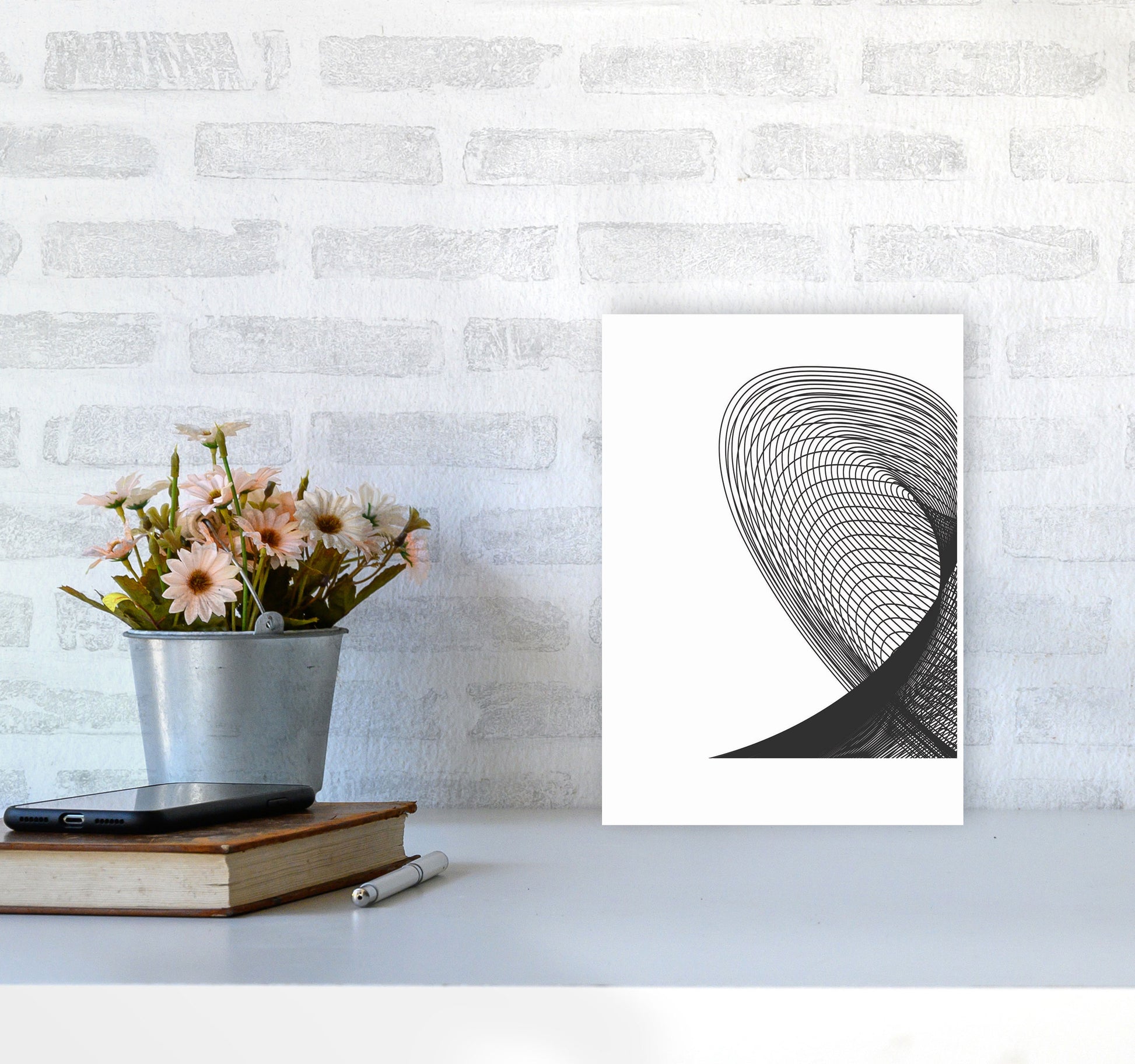 Minimal Geometric Series - 14 Art Print by Jason Stanley A4 Black Frame
