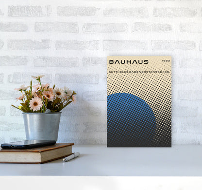 Bauhaus Geometric Blue Vibe Art Print by Jason Stanley A4 Black Frame