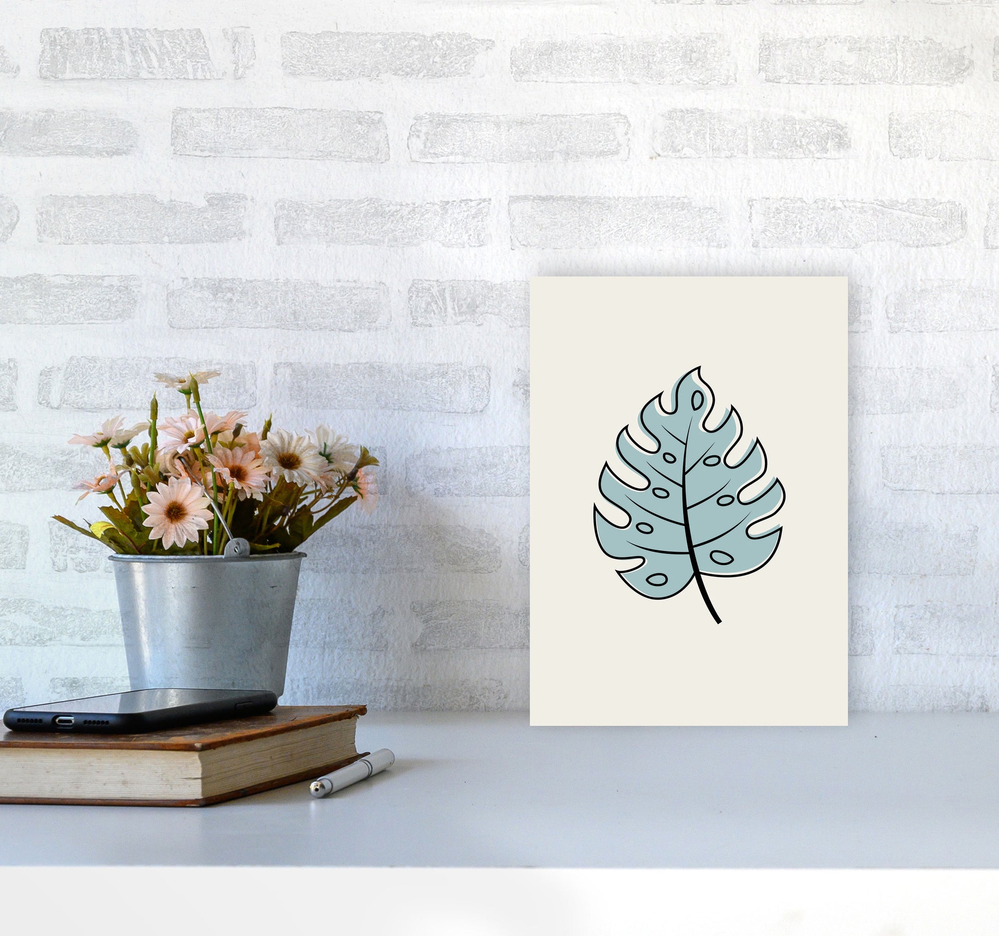 Abstract Tropical Leaves III Art Print by Jason Stanley A4 Black Frame