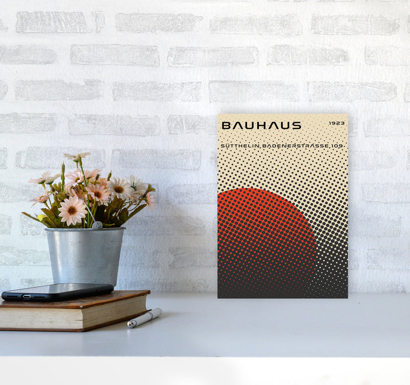 Bauhaus Geometric Red Vibe Art Print by Jason Stanley A4 Black Frame