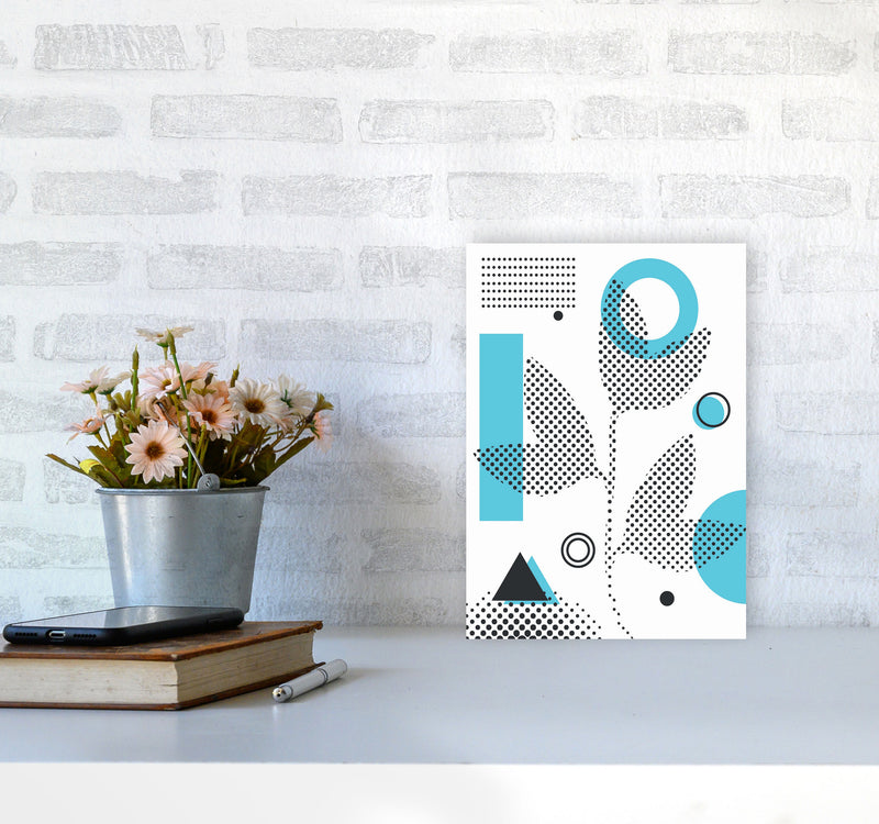 Abstract Halftone Shapes 3 Art Print by Jason Stanley A4 Black Frame