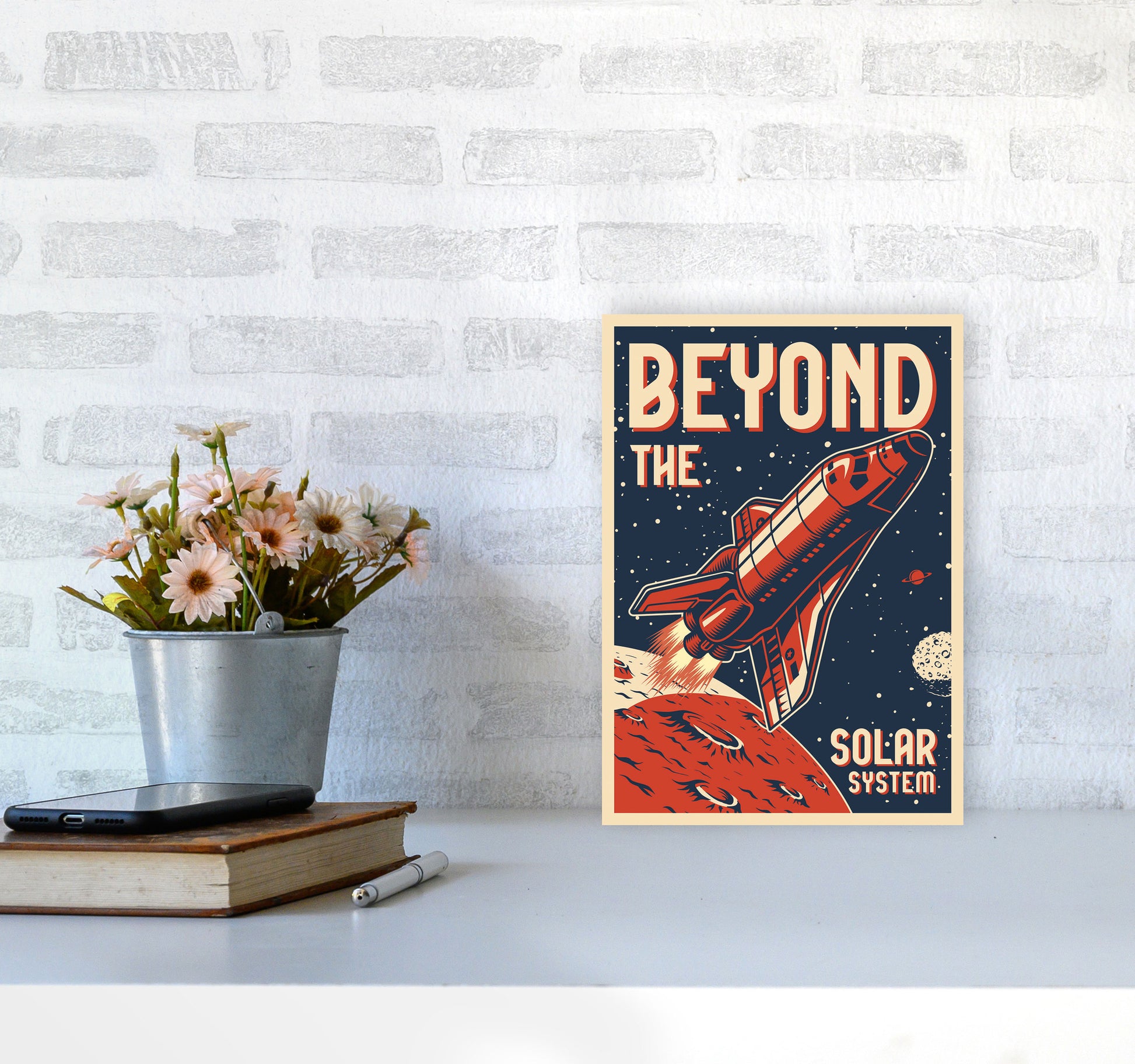 Outer Space Series - #14 Art Print by Jason Stanley A4 Black Frame
